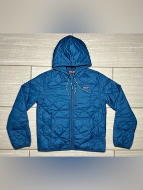 Patagonia Diamond Quilted Bomber Hoody Jacket Men's Small - Blue NWOT